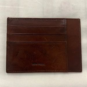 Italian Leather Chestnut Brown Card Case